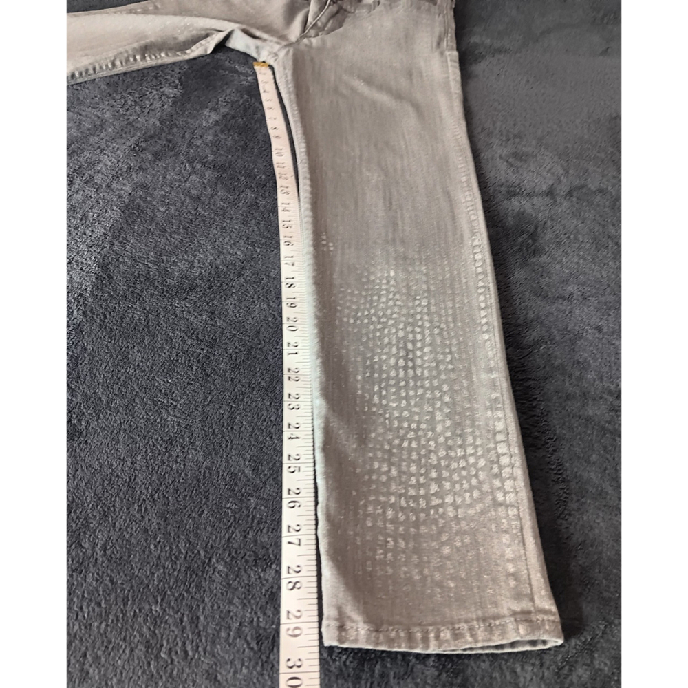 True Religion Chrissy Metallic Gray Snake Print Skinny Stretch Jeans Size 31 - Picture 12 of 12